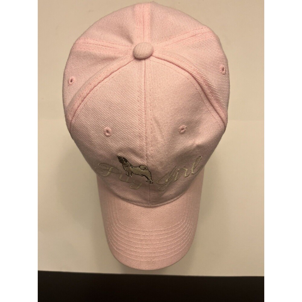 Embroidered Pink Pug Girl Baseball‎ Hat Adjustable Adult One Size - Picture 5 of 7